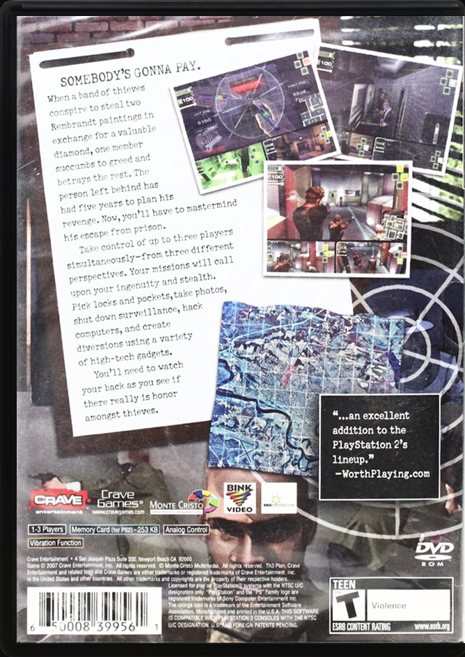 Th3 Plan PS2 back side cover case
