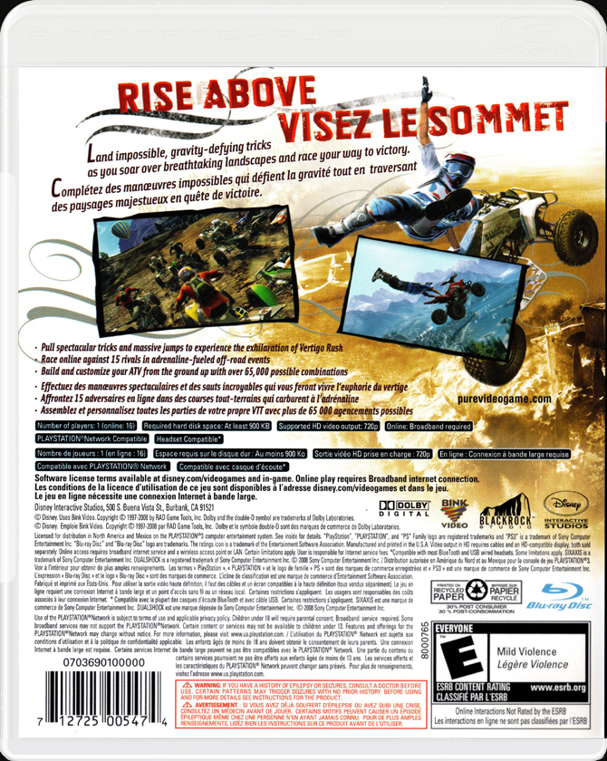 Pure PS3 back side cover case