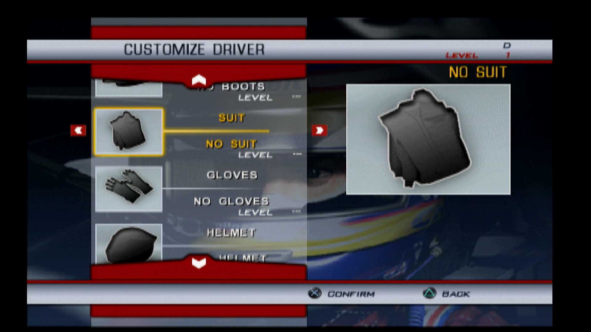 Alfa Romeo Racing Italiano PS2 menu customize driver
