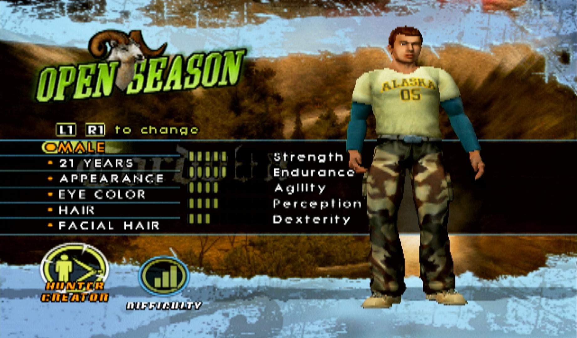 Cabela's Alaskan Adventures PS2 character select