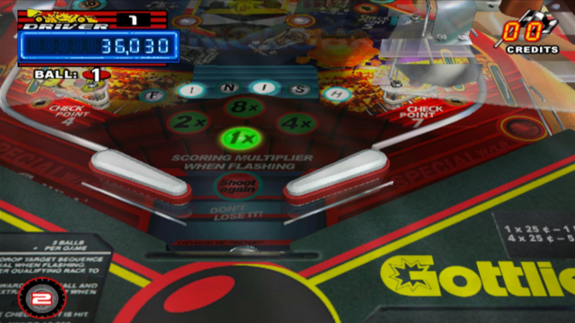 Pinball Hall of Fame The Gottlieb Collection PS2 victory table