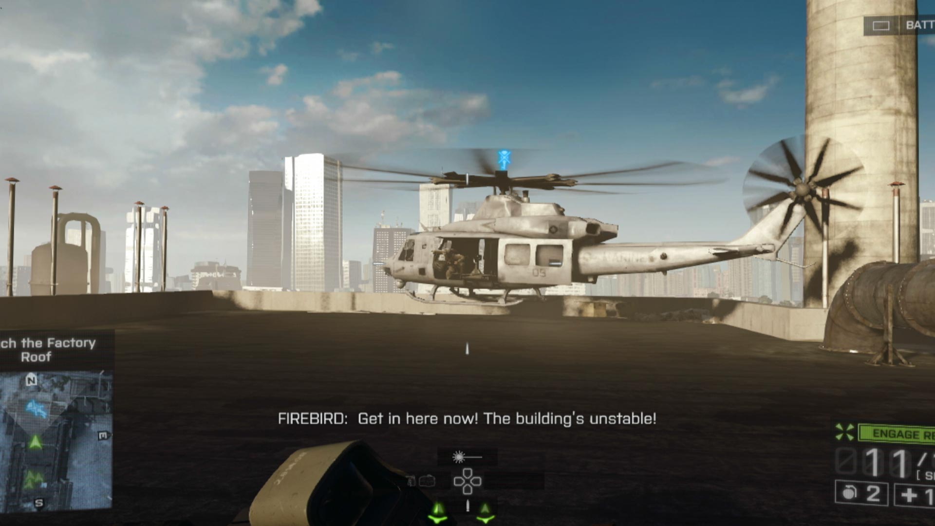 Battlefield 4 PS3 firebird helicopter waiting