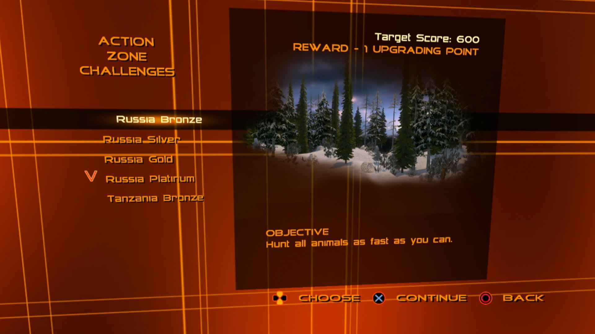 Cabelas Dangerous Hunts 2009 PS3 action zone challenges menu