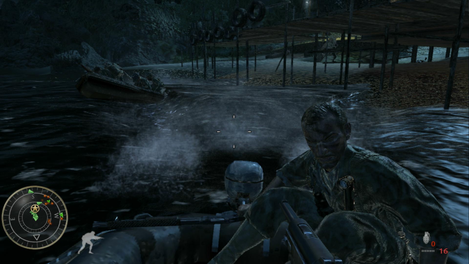Call of Duty World at War PS3 boat escape cutscene